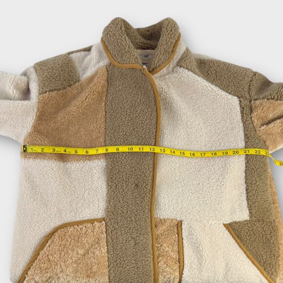 Anthropologie Pilcro Colorblock Oversized Sherpa Coat Size XS - Picture 7 of 7